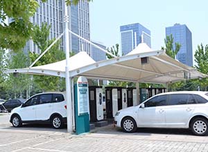 運城膜結構車棚【廠家直銷】運城<font color='red'>膜結構停車棚</font>,張拉膜車棚