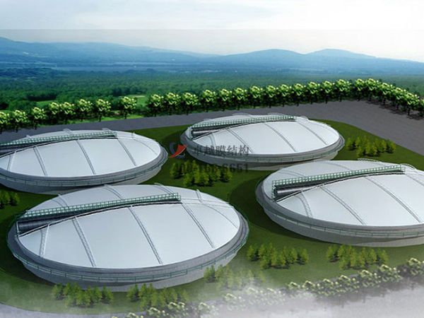 臨滄污水廠<font color='red'>污水池膜結(jié)構(gòu)</font>設(shè)計施工【案例圖片】