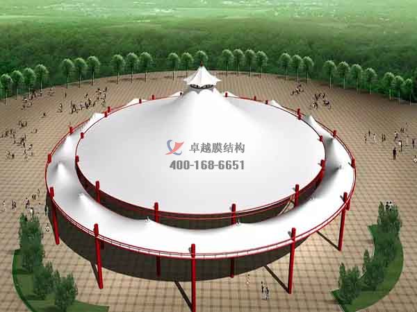 煙臺<font color='red'>張拉膜結(jié)構(gòu)</font>景觀設(shè)計(jì)施工【案例圖片】