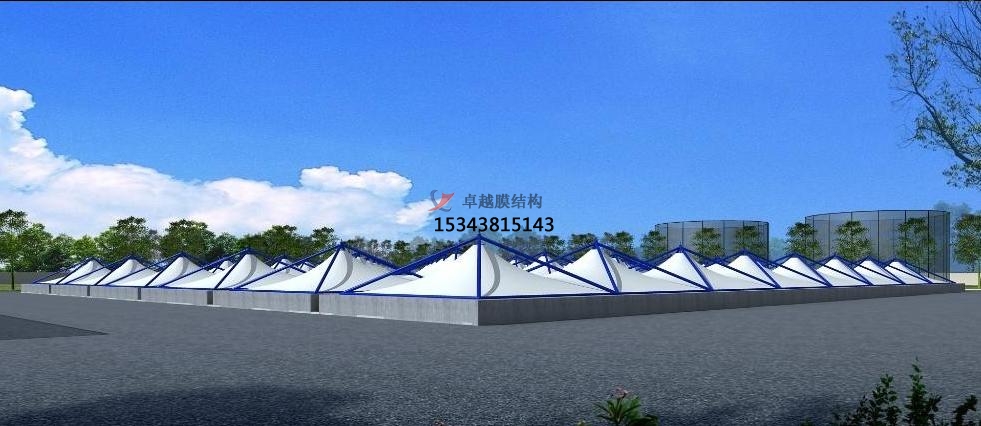 陽泉市<font color='red'>污水池加蓋</font>膜結(jié)構(gòu)遮陽棚【生產(chǎn)銷售】