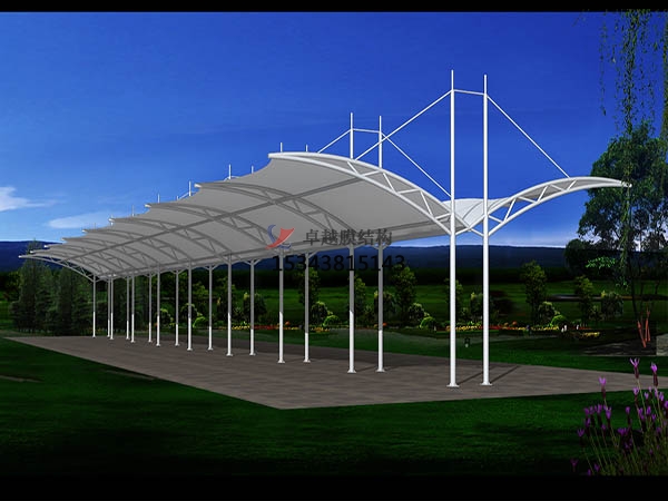 英山<font color='red'>膜結(jié)構(gòu)停車棚</font>【雨棚遮陽(yáng)棚生產(chǎn)安裝】