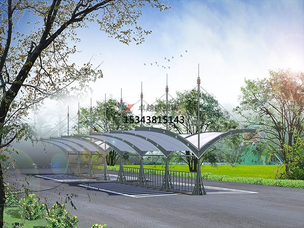 桑日<font color='red'>膜結(jié)構(gòu)停車棚</font>【遮陽棚廠家】