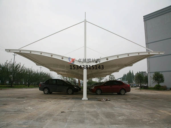 哈巴河<font color='red'>膜結構停車棚</font>【遮陽棚廠家】生產(chǎn)設計