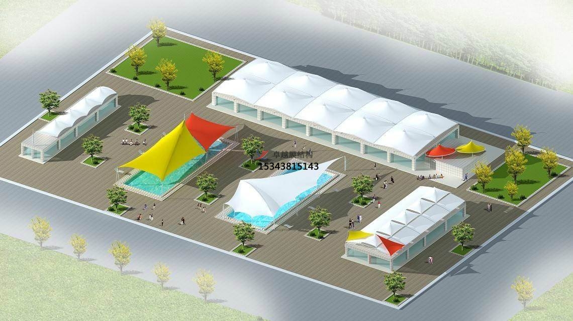 嘉峪關(guān)膜結(jié)構(gòu)游樂場(chǎng)/<font color='red'>水上樂園</font>/造浪池/游泳池/兒童樂園遮陽棚廠家【膜結(jié)構(gòu)設(shè)計(jì)】