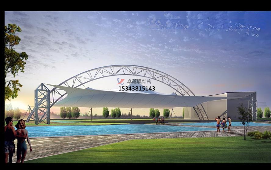 鄂爾多斯灣膜結(jié)構(gòu)游樂場(chǎng)/<font color='red'>水上樂園</font>/造浪池/游泳池/兒童樂園遮陽棚廠家【膜結(jié)構(gòu)施工】