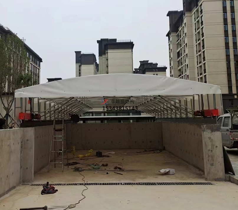 滑縣龍棲灣1號院膜結(jié)構(gòu)推拉篷