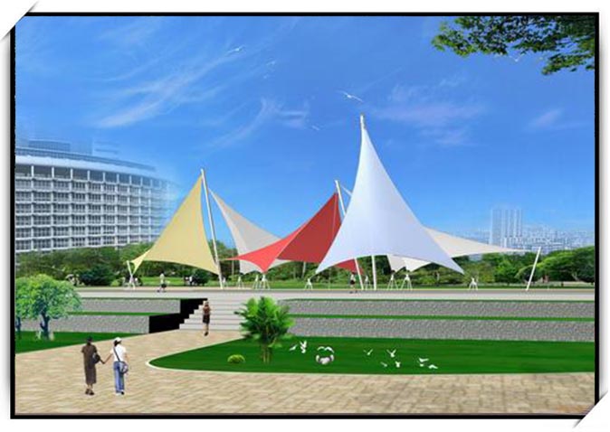 鄭州市<font color='red'>張拉膜結(jié)構(gòu)</font>設計施工案例